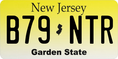 NJ license plate B79NTR