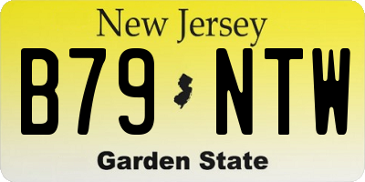 NJ license plate B79NTW