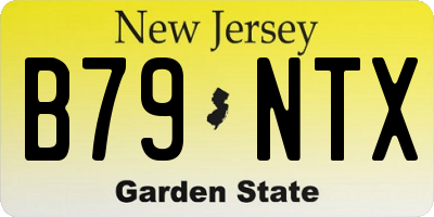 NJ license plate B79NTX