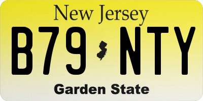 NJ license plate B79NTY