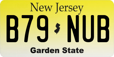 NJ license plate B79NUB