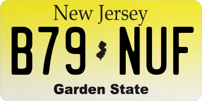 NJ license plate B79NUF