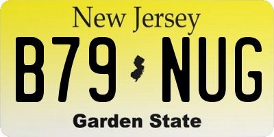 NJ license plate B79NUG