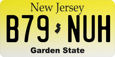 NJ license plate B79NUH
