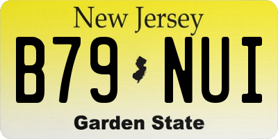 NJ license plate B79NUI