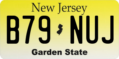 NJ license plate B79NUJ