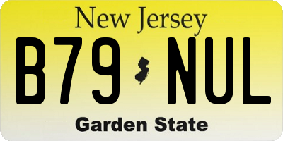 NJ license plate B79NUL