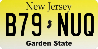 NJ license plate B79NUQ