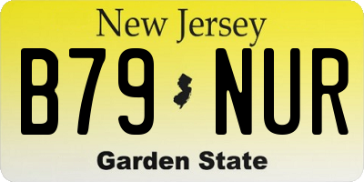 NJ license plate B79NUR