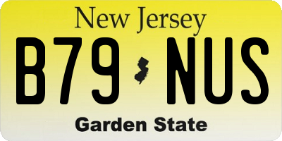NJ license plate B79NUS