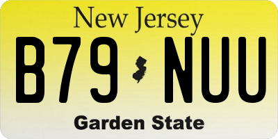 NJ license plate B79NUU