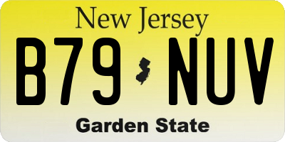 NJ license plate B79NUV