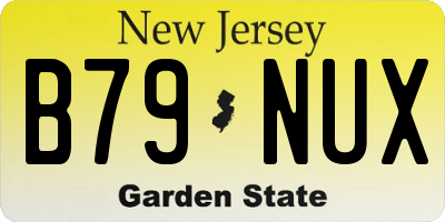 NJ license plate B79NUX