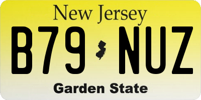NJ license plate B79NUZ