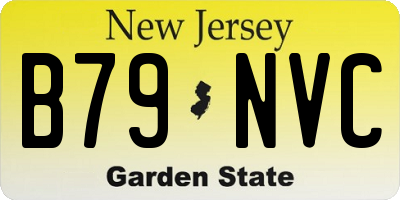 NJ license plate B79NVC