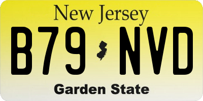 NJ license plate B79NVD