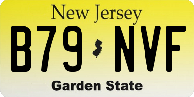 NJ license plate B79NVF