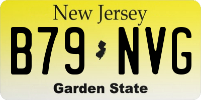 NJ license plate B79NVG