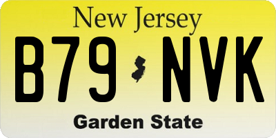 NJ license plate B79NVK