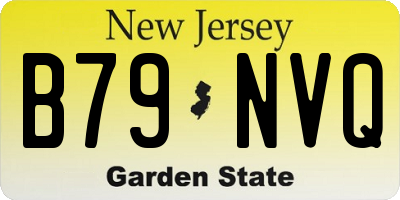 NJ license plate B79NVQ