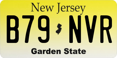 NJ license plate B79NVR