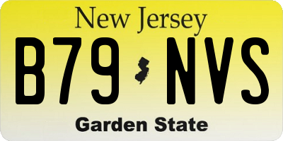 NJ license plate B79NVS