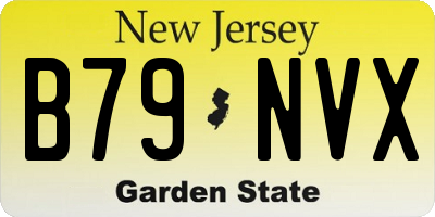 NJ license plate B79NVX
