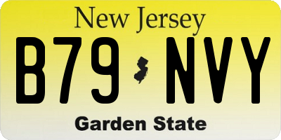 NJ license plate B79NVY