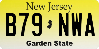 NJ license plate B79NWA