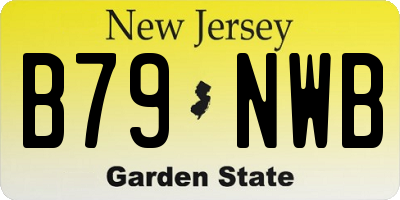 NJ license plate B79NWB