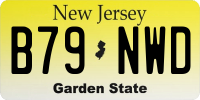 NJ license plate B79NWD