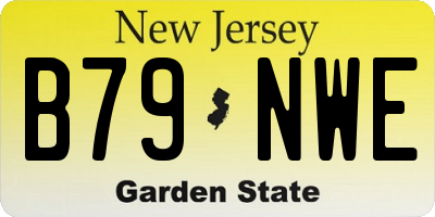 NJ license plate B79NWE