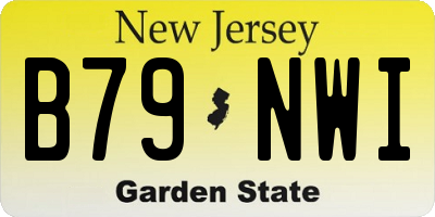 NJ license plate B79NWI