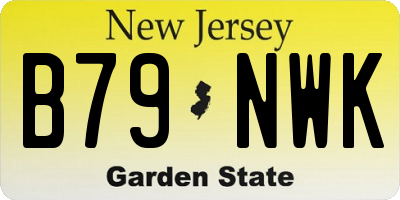 NJ license plate B79NWK