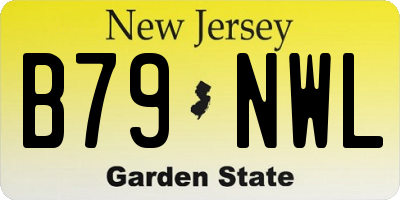 NJ license plate B79NWL