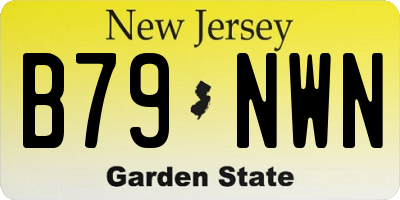 NJ license plate B79NWN