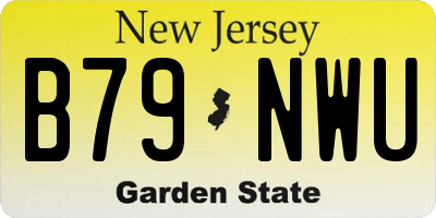 NJ license plate B79NWU