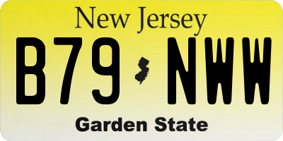 NJ license plate B79NWW