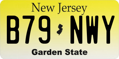 NJ license plate B79NWY