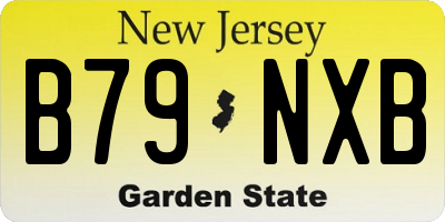 NJ license plate B79NXB