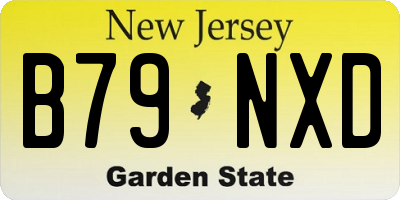 NJ license plate B79NXD