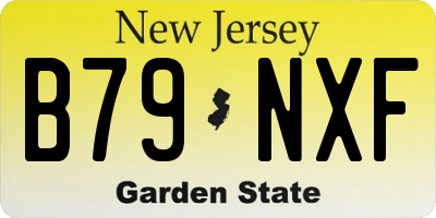 NJ license plate B79NXF