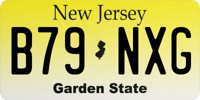 NJ license plate B79NXG