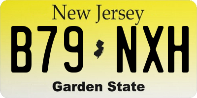NJ license plate B79NXH