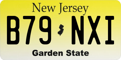 NJ license plate B79NXI