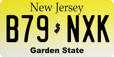 NJ license plate B79NXK