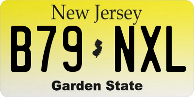 NJ license plate B79NXL