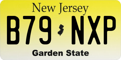 NJ license plate B79NXP