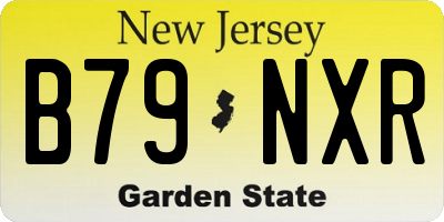 NJ license plate B79NXR