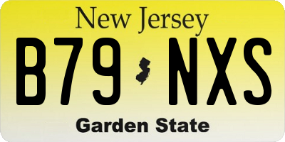 NJ license plate B79NXS